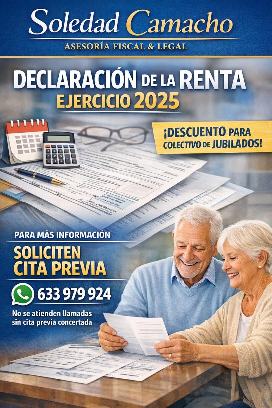 Declaración de la Renta 2025 — Descuento para jubilados · Soledad Camacho Alcántara